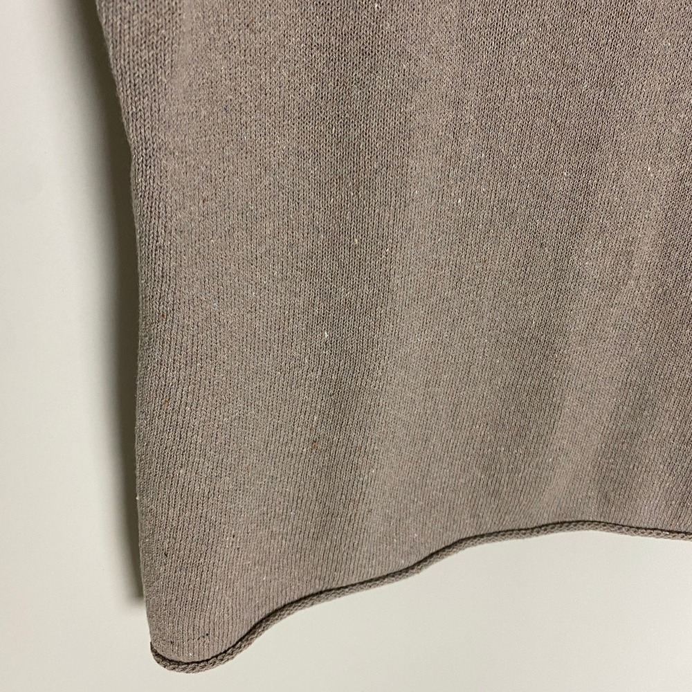 Outerknown Crescent Knit Roll Neck Sweater Womens Large Brown Short Sleeve - Picture 3 of 7
